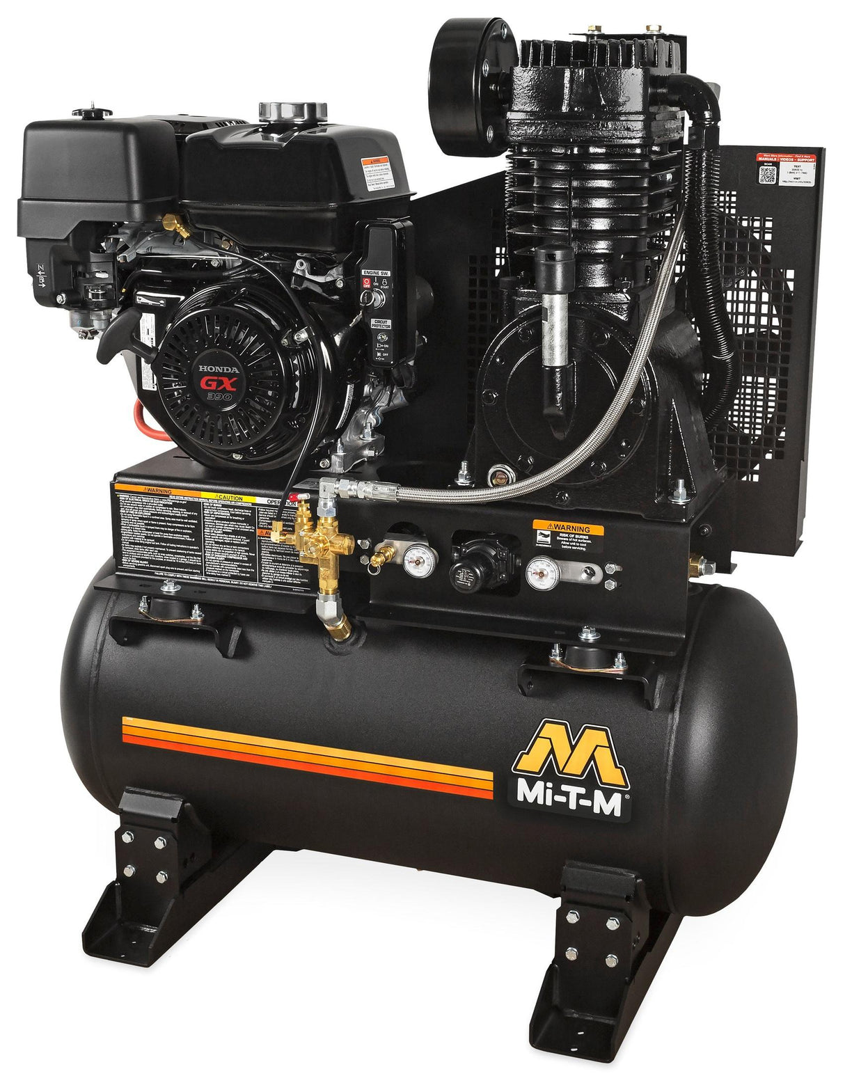Industrial 30 Gallon Air Compressor – Base Mount, 29.0 CFM, Mi-T-M