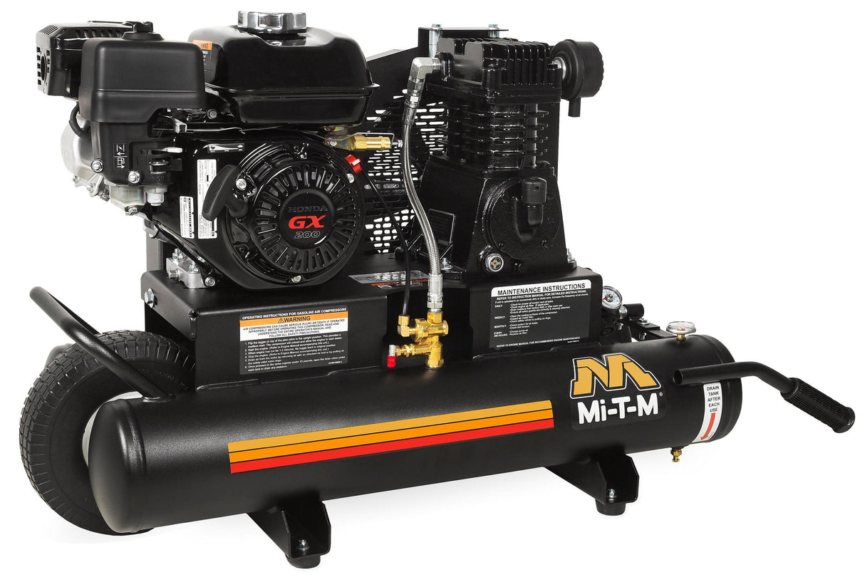 8 Gallon Industrial Compressor – Mi-T-M AM1-PH65-08M, Honda GX200 Engine