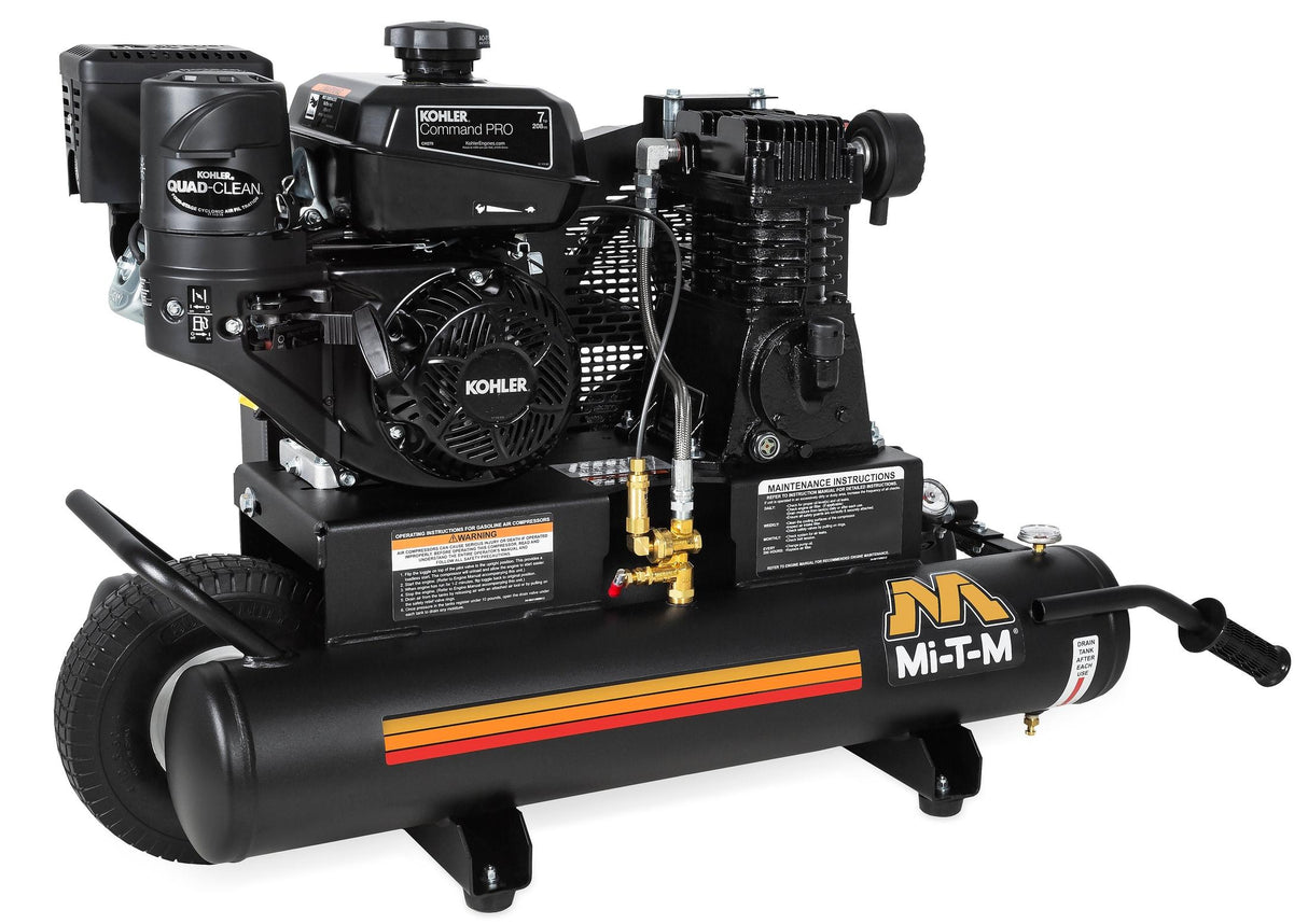 Air Compressors Industrial – Mi-T-M 8 Gallon, Kohler CH270, Belt Drive (AM1-PK07-08M)