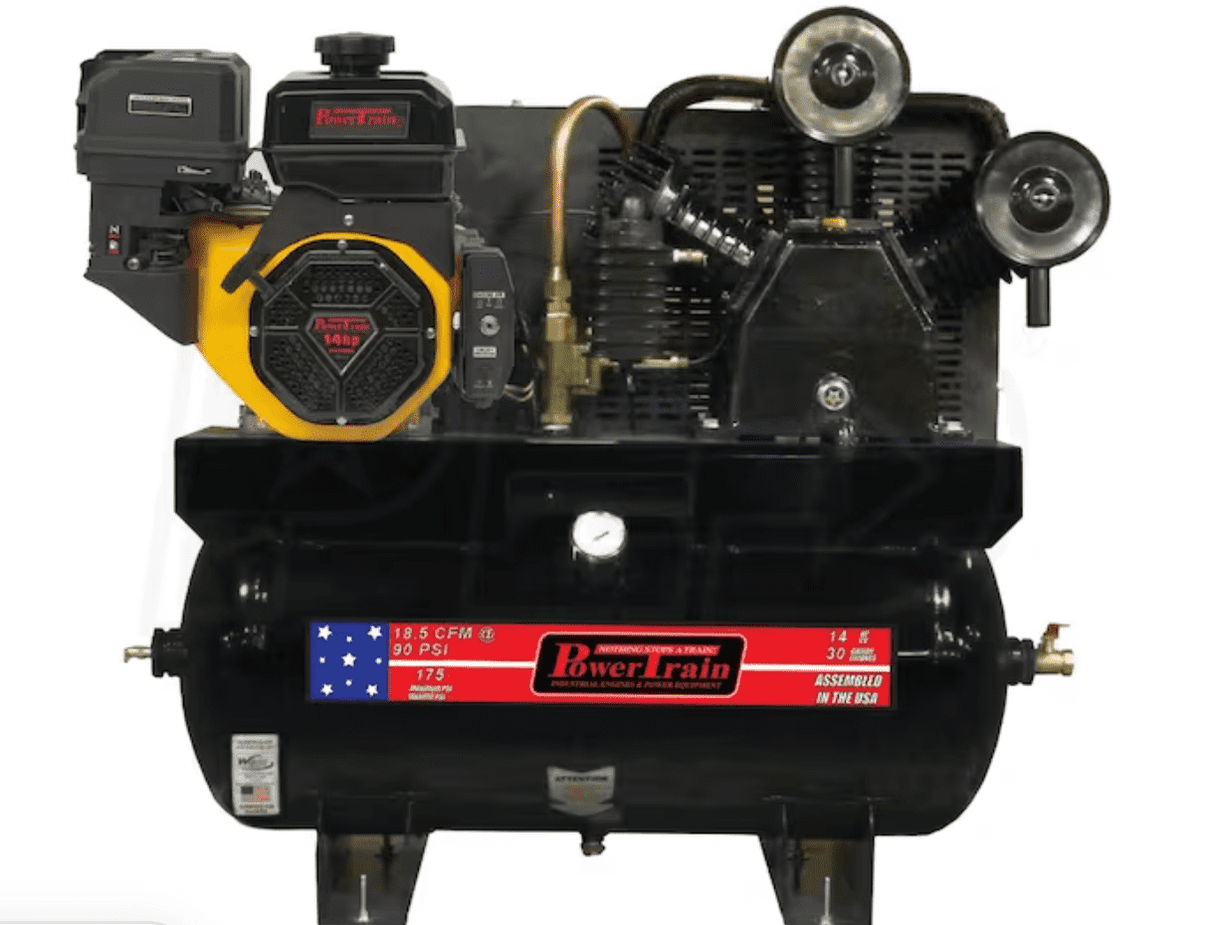 PowerTrain 14HP Electric Start 18.5CFM @ 100psi (175psi max) 2 Stage