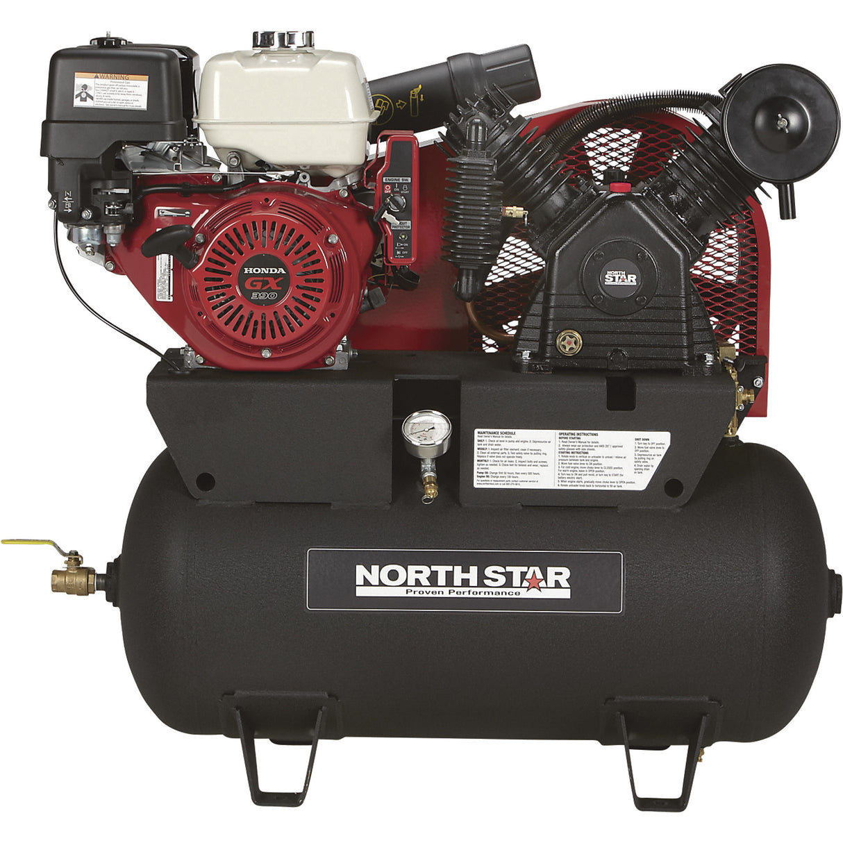 NorthStar 30-Gallon 13-HP Gas-Powered Two-Stage Portable Air Compressor