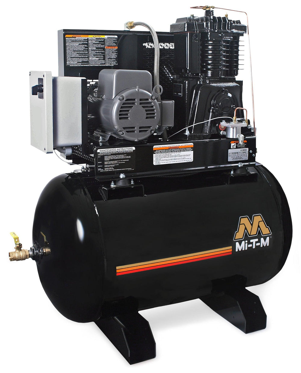 Mi-T-M ACS-23105-80H 80 gallon two stage electric air compressor for auto shops