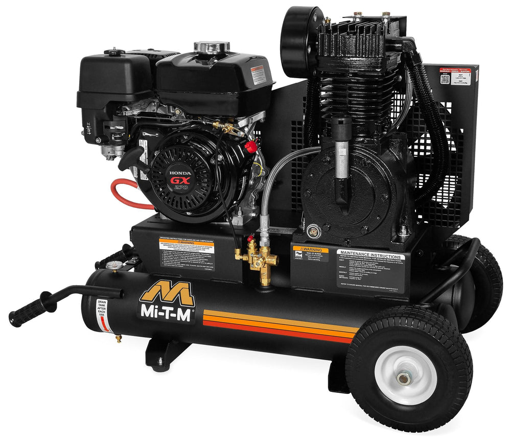 Mi-T-M AM2-PH09-08M 8 gallon two stage gas air compressor with Honda GX270 engine