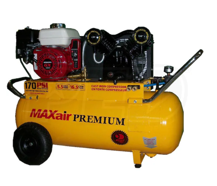 MAXair 55-Gallon 25-HP Gas-Powered Two-Stage Truck Mount Air Compressor